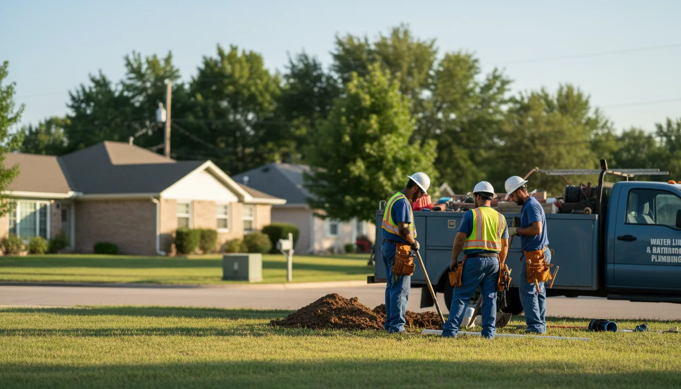 Residential water line and bathroom plumbing service in Texas City, TX
